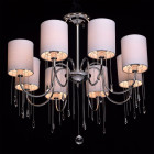 Plafonnier chromé elegance 8 ampoules 63 cm