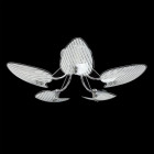 Plafonnier chromé megapolis 5 ampoules 20 cm