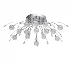 Plafonnier chromé techno 16 ampoules 32 cm