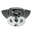 Plafonnier chromé techno 3 ampoules 15.7 cm