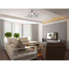 Plafonnier chromé techno   33 cm