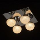 Plafonnier chromé techno 4 ampoules 16 cm