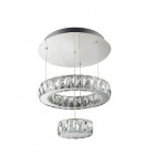 Plafonnier clover, en chrome et cristal