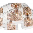 Plafonnier cuivre nottingham 4 lumières