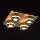 Plafonnier cuivre techno 4 ampoules 7.5 cm