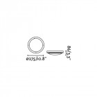 Plafonnier de jardin gris yen 1 ampoule