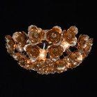 Plafonnier doré flora 6 ampoules 20 cm
