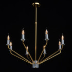 Plafonnier doré loft 8 ampoules 107 cm