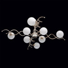 Plafonnier doré megapolis 8 ampoules 25 cm