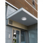 Plafonnier e27 opal, plastique et polycarbonate, blanc