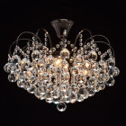 Plafonnier gris crystal 6 ampoules 40 cm