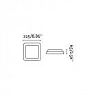 Plafonnier gris iris h6,5 cm