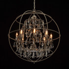 Plafonnier gris loft 8 ampoules 165 cm