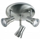 Plafonnier krius, chrome satiné, 3 ampoules