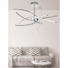 Plafonnier led caprice, chrome, 63 cm