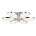 Plafonnier lori 52 cm, en chrome et verre
