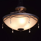 Plafonnier marron country 3 ampoules 32 cm