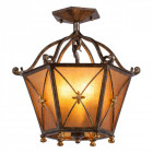 Plafonnier marron country 3 ampoules 39 cm