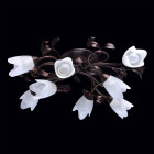Plafonnier marron country 8 ampoules 24 cm