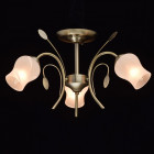 Plafonnier marron flora 3 ampoules 27 cm