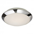 Plafonnier mondo, chrome et verre opale