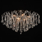 Plafonnier noir crystal 9 ampoules 45 cm