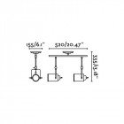 Plafonnier noir list 2 ampoules