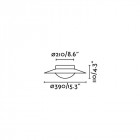 Plafonnier noir or side h11 cm