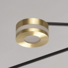 Plafonnier noir techno 6 ampoules 23 cm