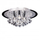 Plafonnier renner, chrome et cristal, 5 ampoules