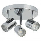 Plafonnier rollo, chrome, 3 ampoules
