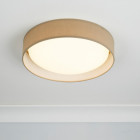 Plafonnier rond modern, polycarbonate, marron