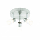 Plafonnier saturn, chrome et acrylique, 3 ampoules