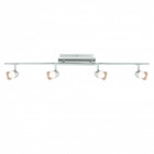 Plafonnier saul, nickel et acrylique, 4 ampoules