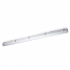 Plafonnier solid, polycarbonate, gris, 156 cm
