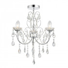 Plafonnier tabitha, chrome et cristal, 3 ampoules
