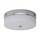 Plafonnier tamar, 23.5 cm, chrome poli, verre opale, led, ip44