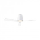 Plafonnier-ventilateur garbi, en acier, verre et acrylique, blanc