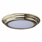 Plafonnier welland, laiton poli, verre opale, module led, ip44