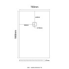 Receveur de douche en résine extra plat à poser 70x160cm - blanc - rio
