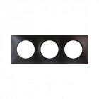 Plaque anthracite 3 postes square (60398)