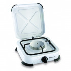 Plaque de cuisson gaz portable 1 feu - 1200 w - blanc laqué