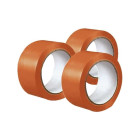 Plasto - lot de 3 rouleaux rubans adhésifs pvc orange 50 mm x 33 m .