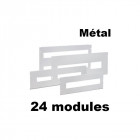 Plastron modulaire métallique 24 modules fixe - h 300mm - 2x24 modules