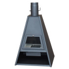 Poele a bois delta 16.0kw h100xl72xp68