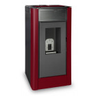 Ferlux poêle à granulés chaudière hydraulique altea hydro 12kw rouge impérial