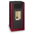 Poêle à granulés (pellets) estela 12kw rouge impérial