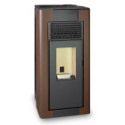 Poêle à granulés canalisable lyra 12kw marron vintage