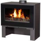 Poêle à bois omega 11kw / 14kw - grand foyer