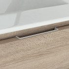 Ensemble meuble de salle de bain 80cm simple vasque + colonne de rangement iris - ciment (gris)
